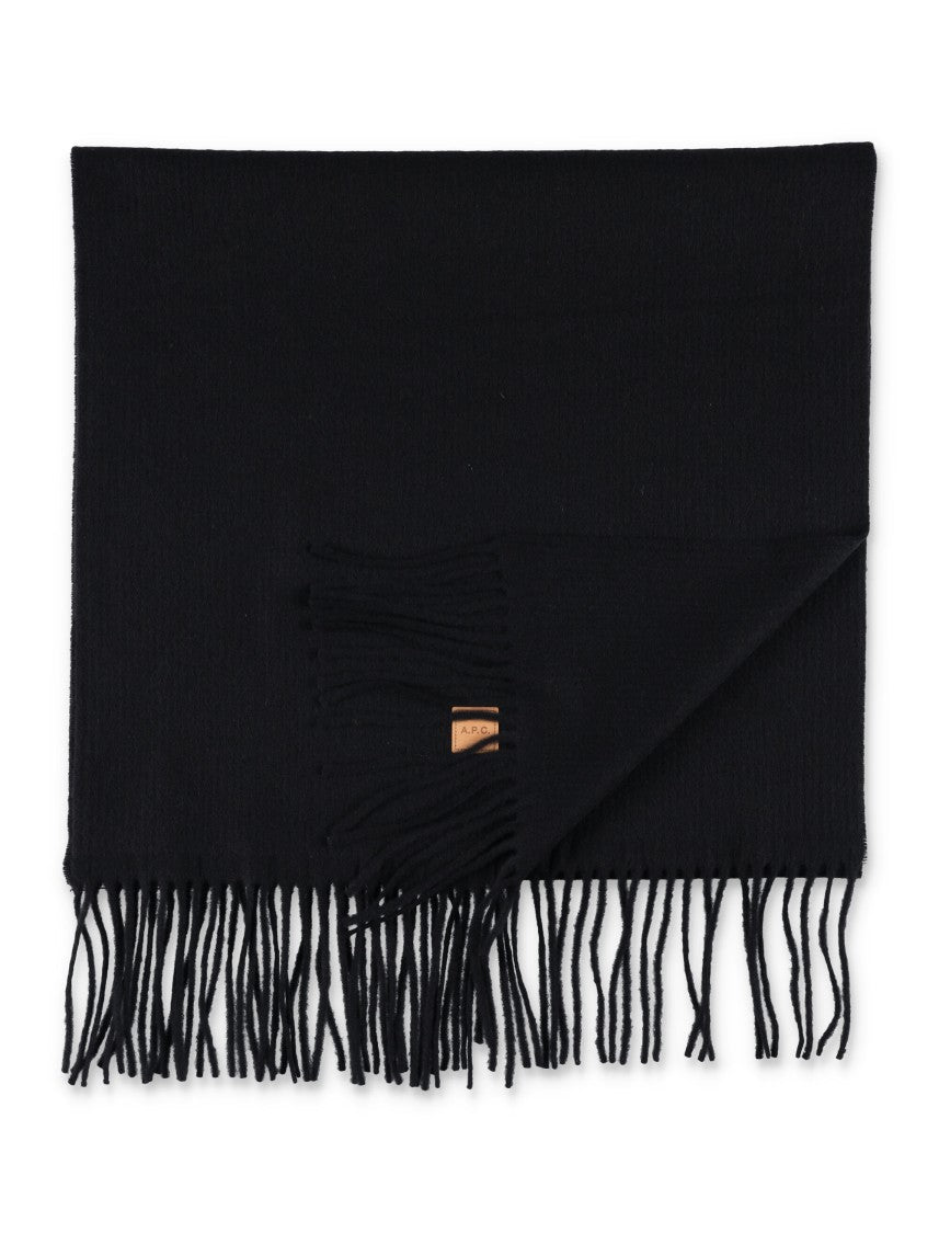 A.P.C. Classic Black Wool Scarf