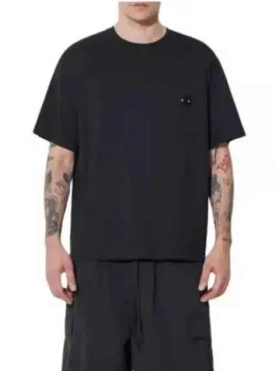 Neil Barrett Minimalist Black Short-Sleeved T-Shirt With Subtle Embellishment