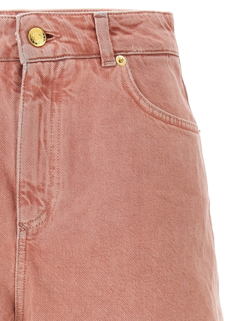 Dolce & Gabbana Garment-Dyed High Waist Denim Shorts