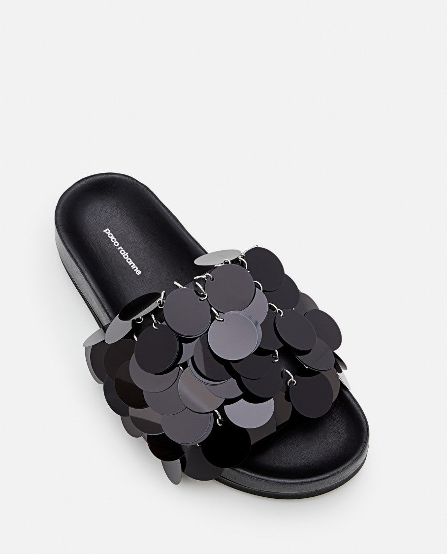 Rabanne Black Sparkle Sandals