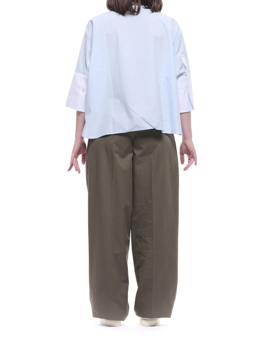 Pomandère Sky Blue Oversize Cotton Shirt