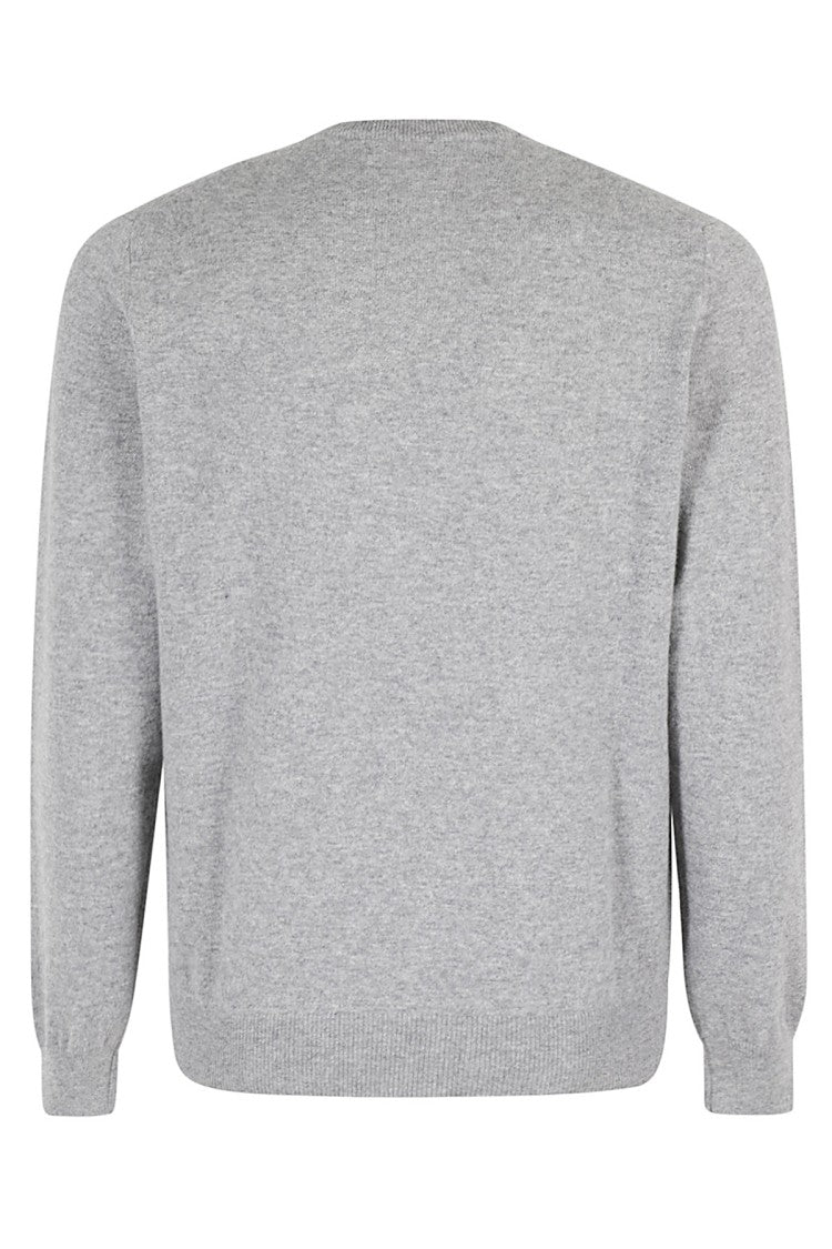 Filippo De Laurentiis Grey Crew Neck Cashmere Sweater