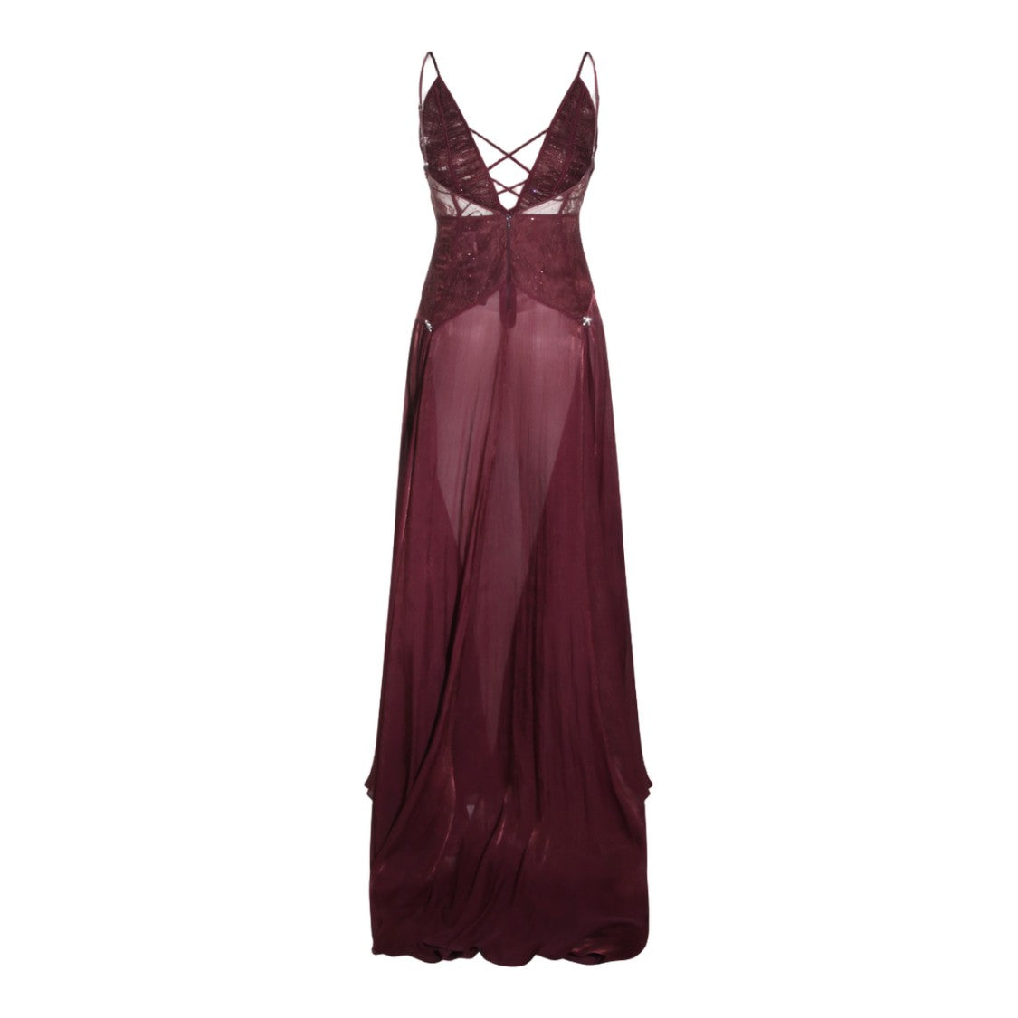 Nissa Deep V-Neck Maxi Dress