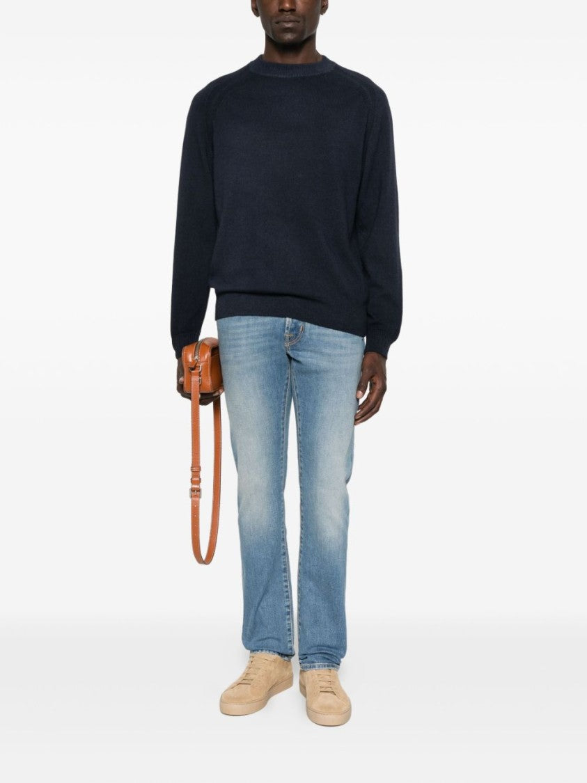 Jacob Cohen Mid-Rise Blue Denim Jeans With Contemporary Fit