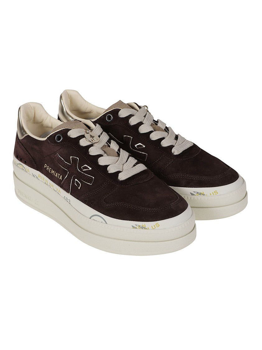 Premiata Brown Micol Calf Leather Sneakers