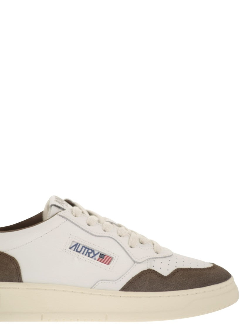 Autry Medalist Low - Leather And Suede Sneakers