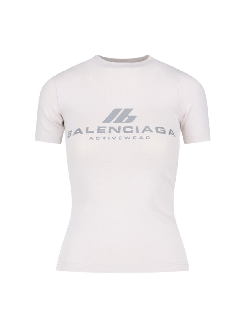 Balenciaga "Activewear" Stretch Jersey T-Shirt – White