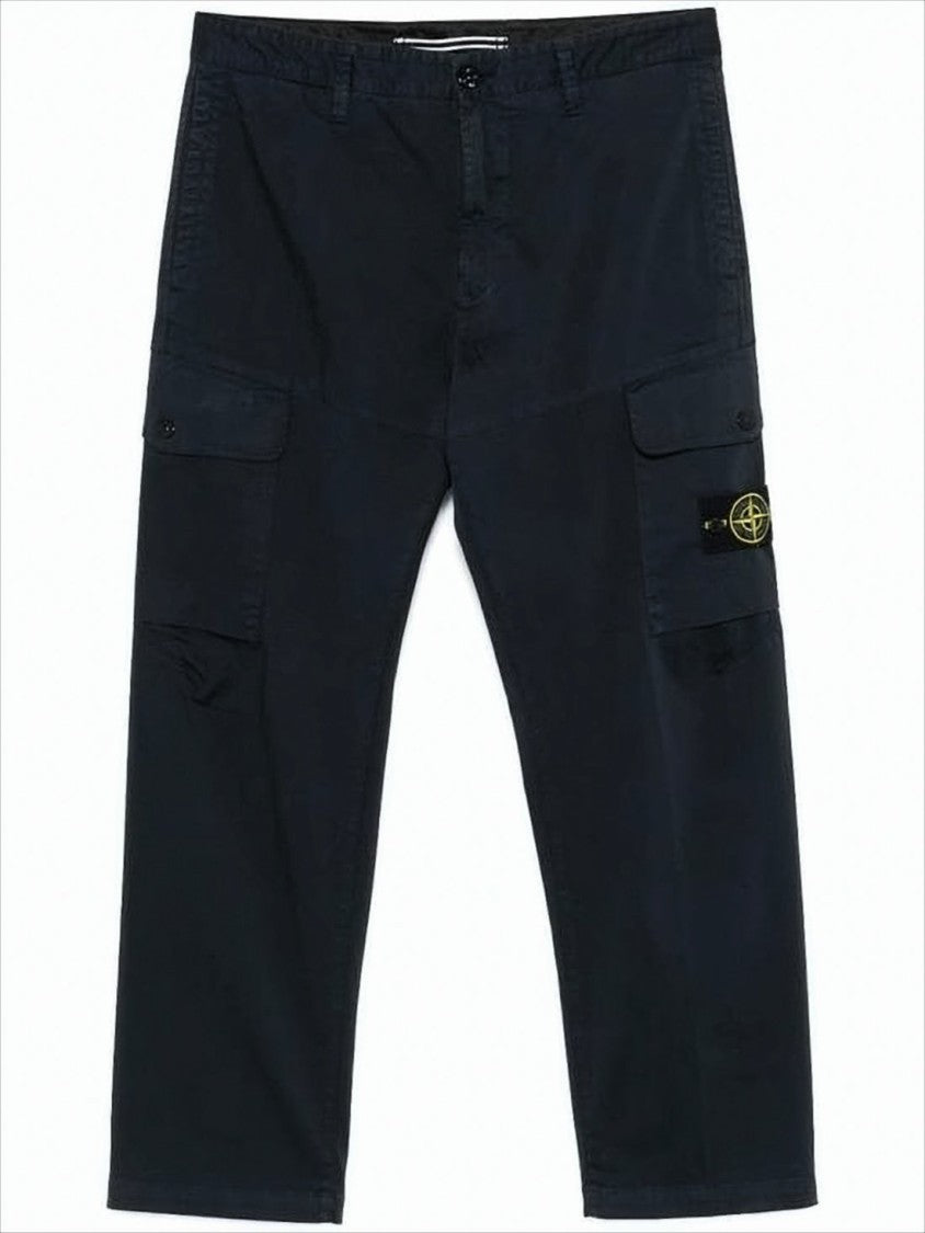 Stone Island Structured Straight Pants With Cargo Pockets By Stone Island