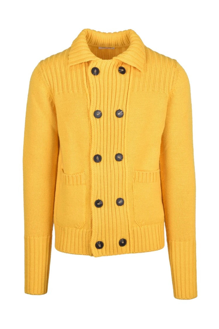 Kangra Double-Breasted Wool Cardigan - Yellow