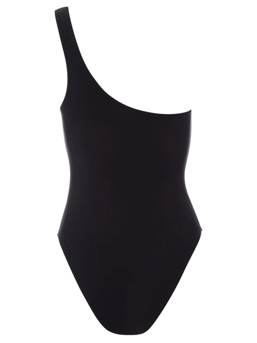 Lido Asymmetrical Black One-Piece Swimsuit