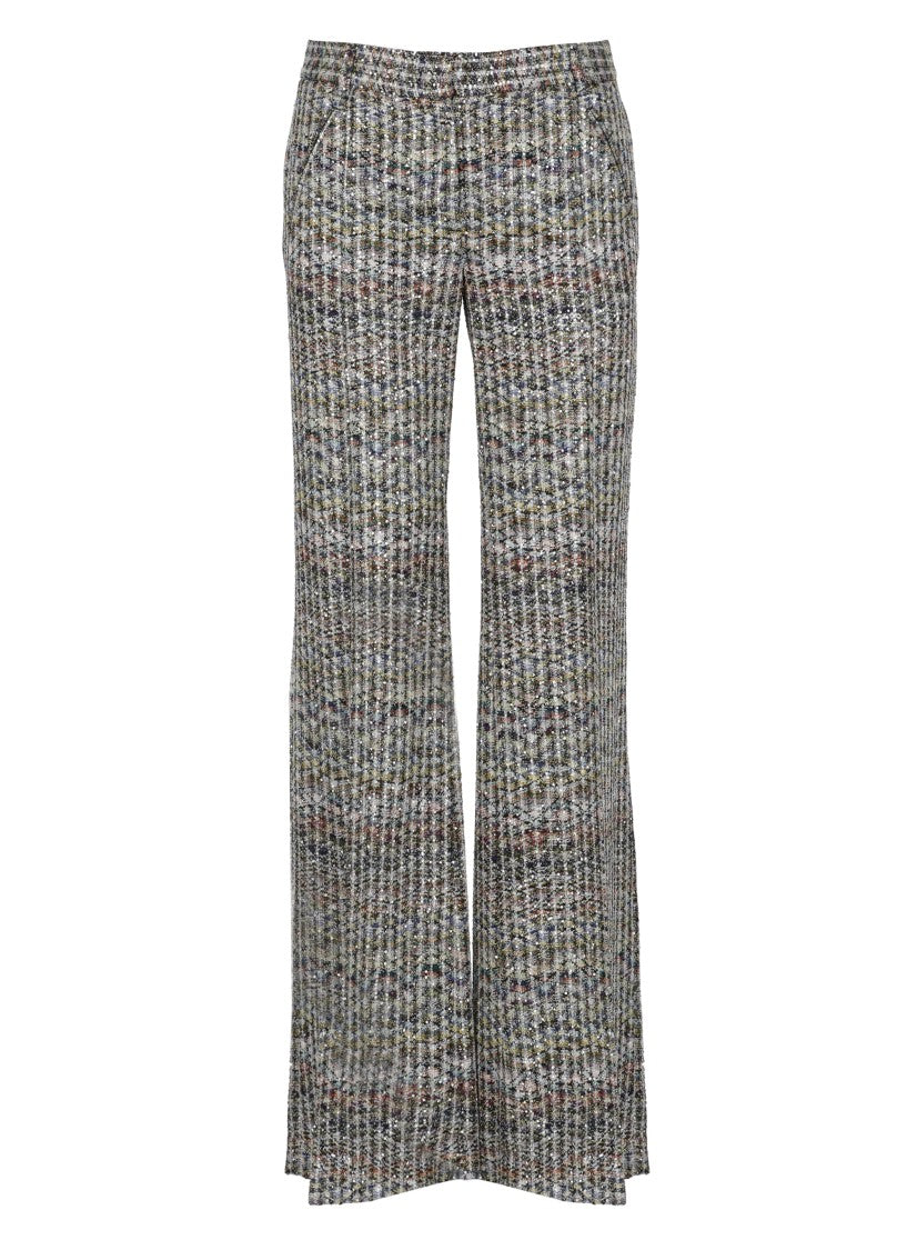 Missoni Multicolor Sequined Lurex Straight-Leg Viscose Pants