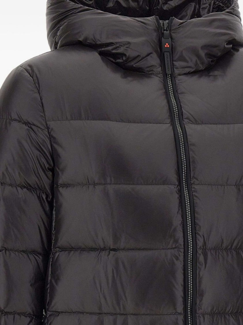 Peuterey Classic Black Tailored Coat With Minimalist Design