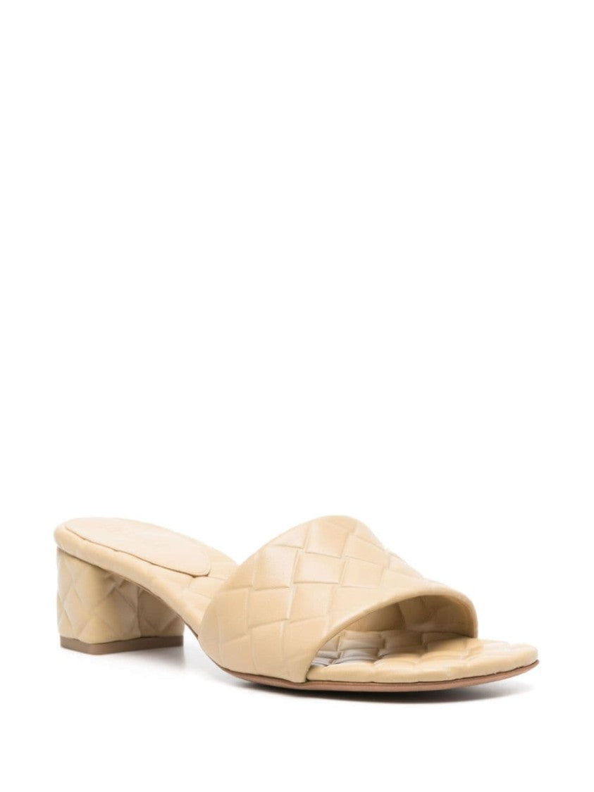 Bottega Veneta Beige Lamb Leather Sandals