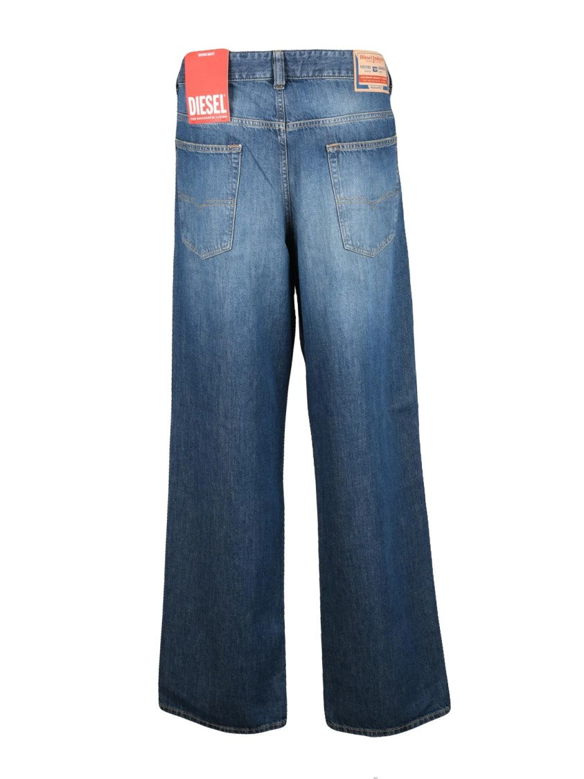 Diesel Blue Cotton Relaxed Jeans