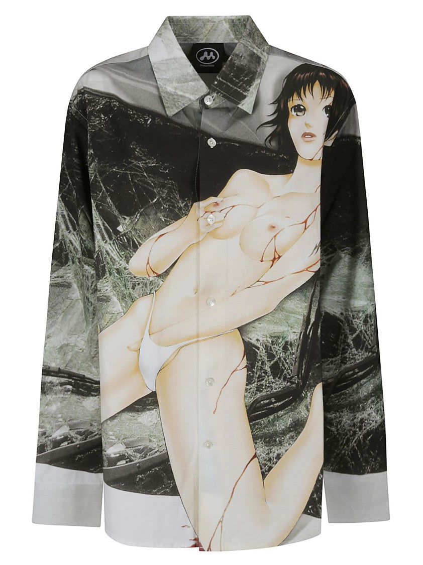 Mowalola Graphic Printed Cotton Shirt