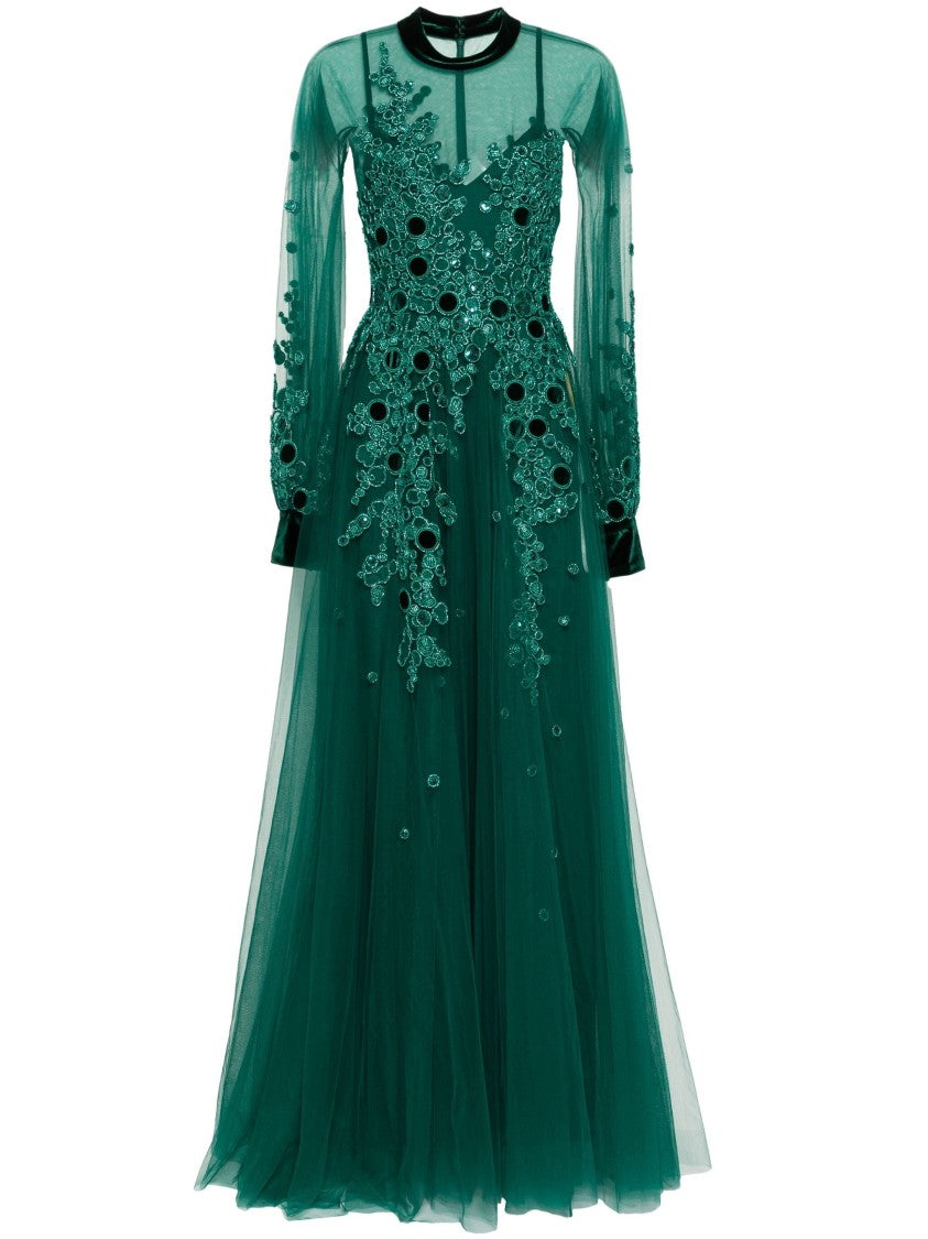 Saiid Kobeisy Embroidered Tulle Dress
