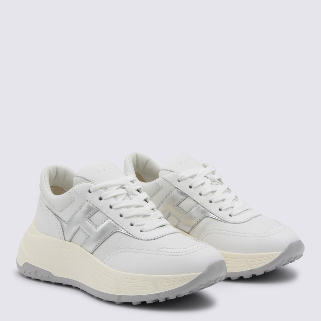 Hogan Chunky Sole Sneakers With Metallic Accents