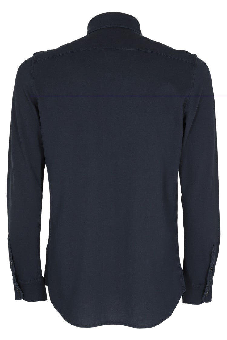 Circolo 1901 Navy Blue Super-Light Piquet Shirt