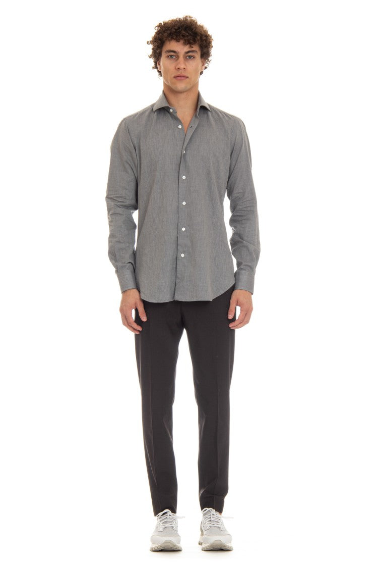 Barba Light Flannel Micro Resca Cotton Shirt