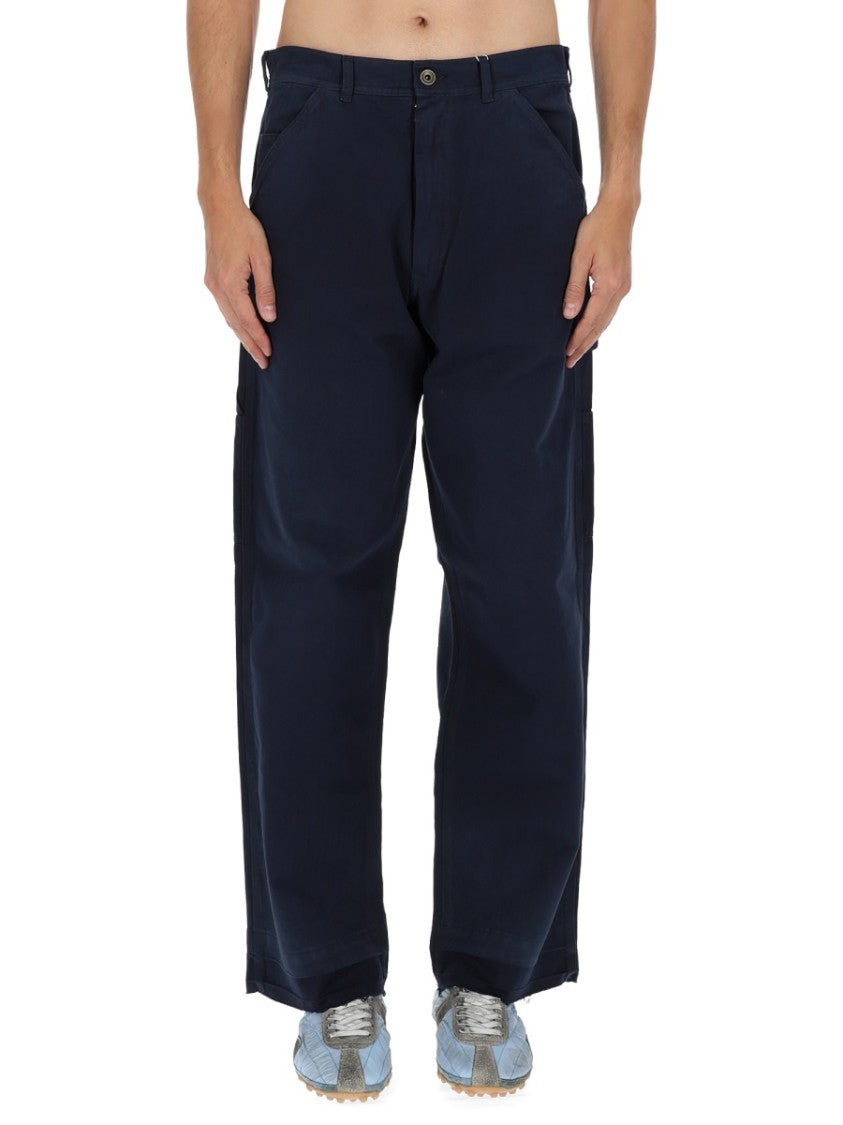 Maison Margiela Navy Cotton Relaxed Wide-Leg Jeans