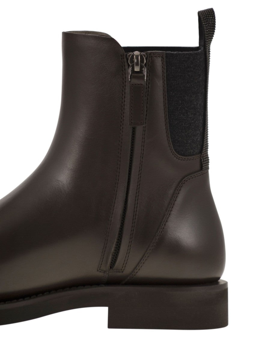 Brunello Cucinelli Chelsea Boot In Matt Calfskin