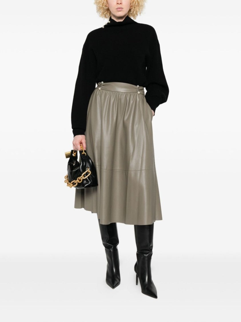 Liu Jo High Neck Ribbed Knit Sweater