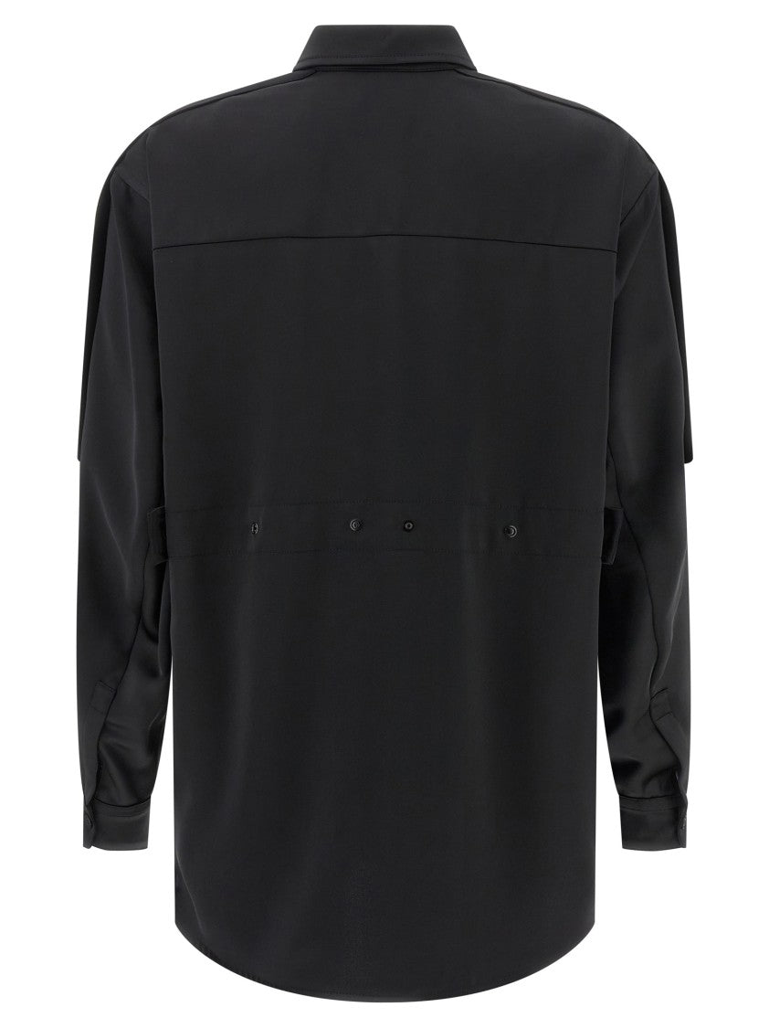 Moncler Genius Fluid Satin Shirt With Adjustable Waist