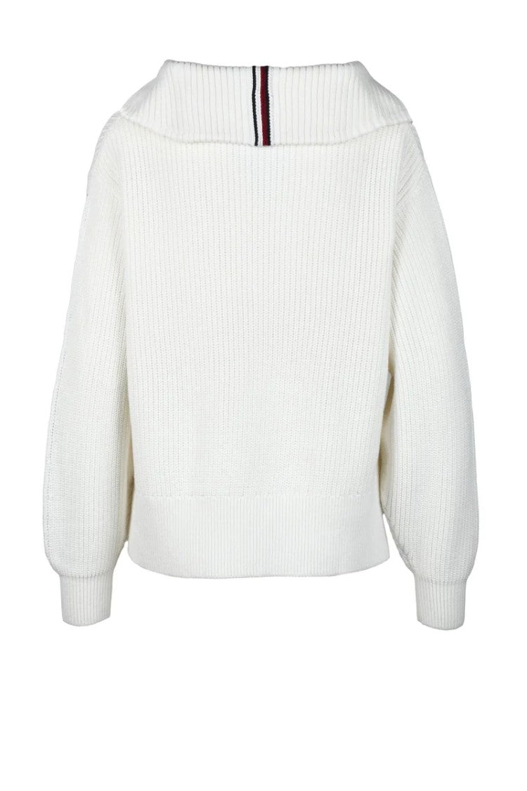 Tommy Hilfiger White Cotton Sweater
