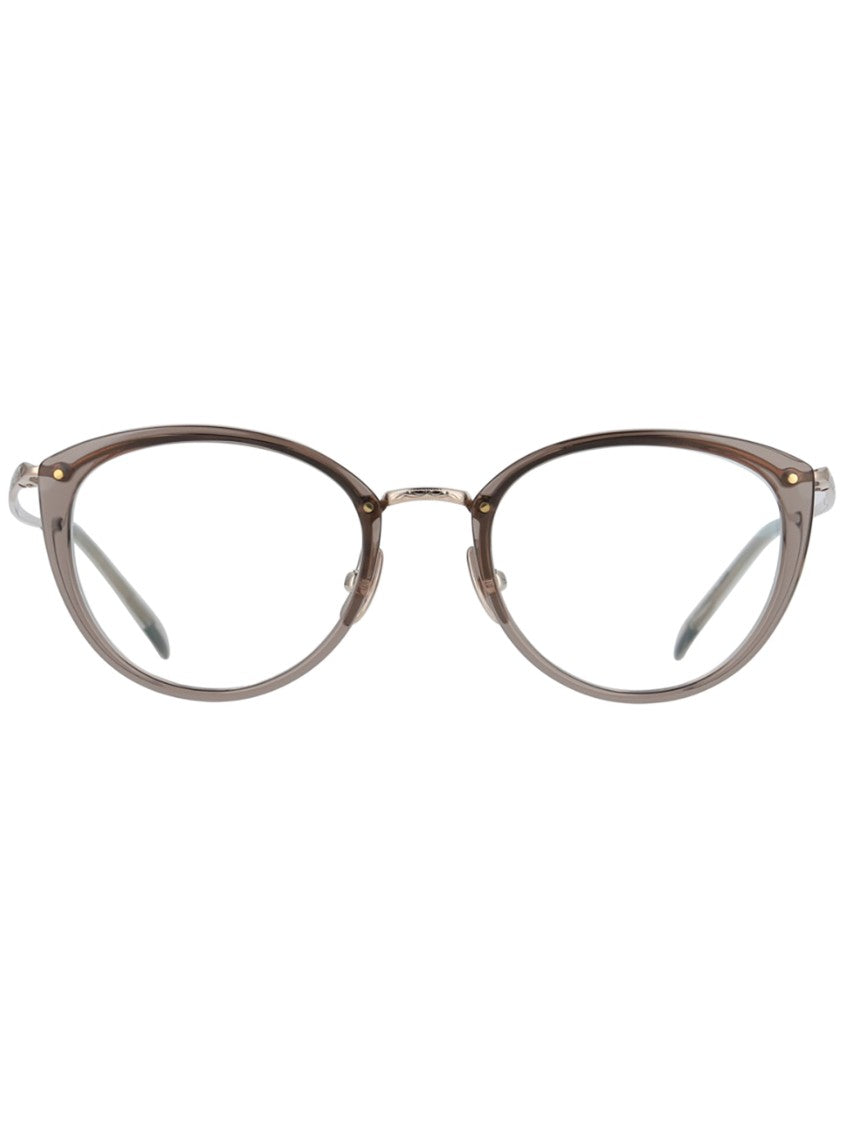 Yellows Plus Grey Acetate Cat-Eye Optical Frames With Gold Accents