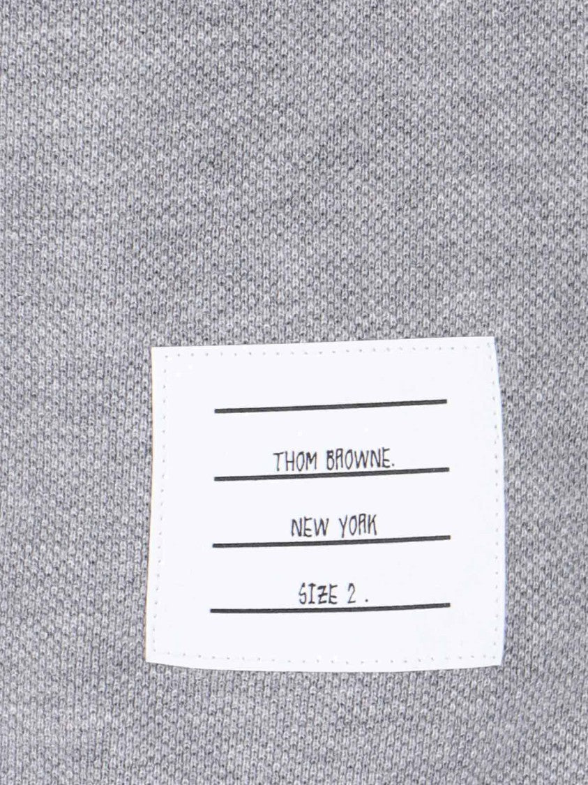 Thom Browne Grey Adjustable Logo Cotton T-Shirt
