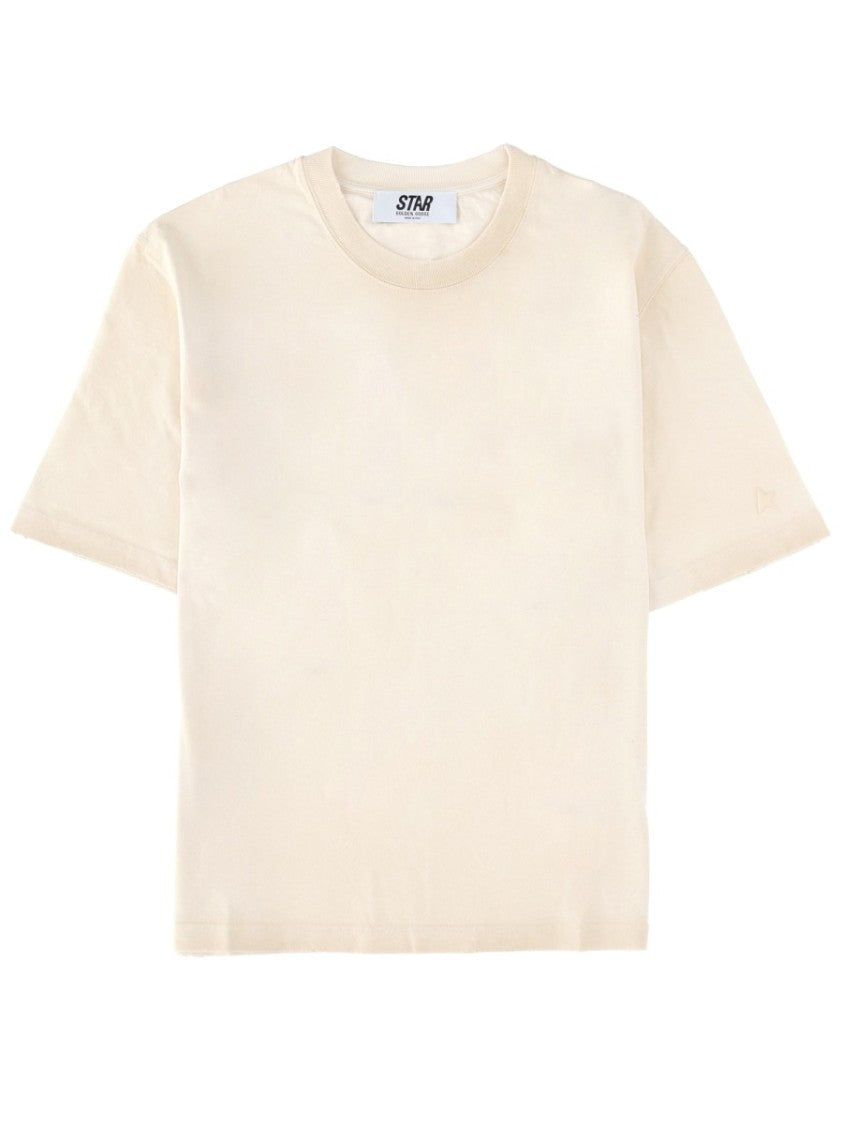 Golden Goose Neutrals Star Bold Back Lettering T-Shirt
