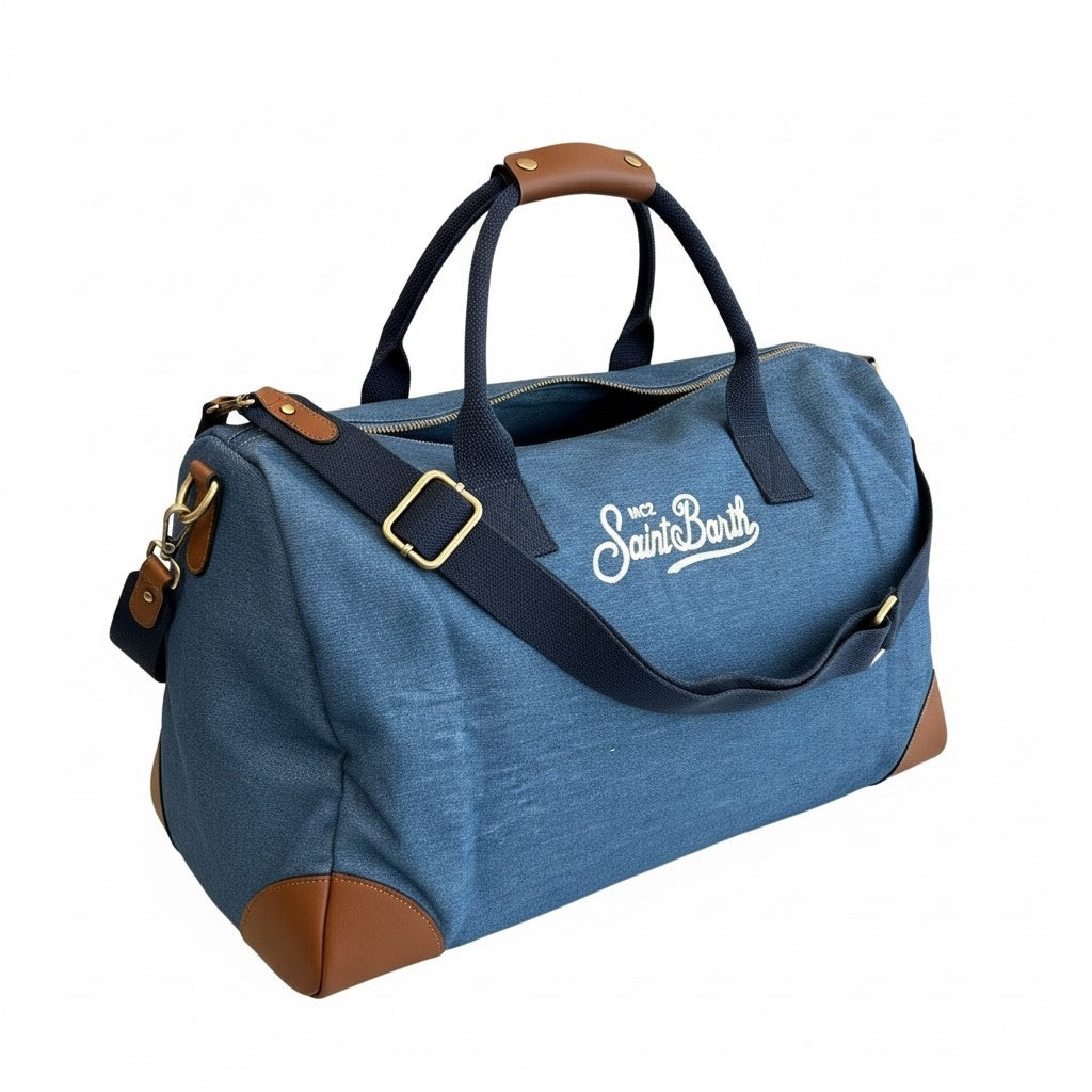 Mc2 Saint Barth Structured Duffle Bag With Leather Accents