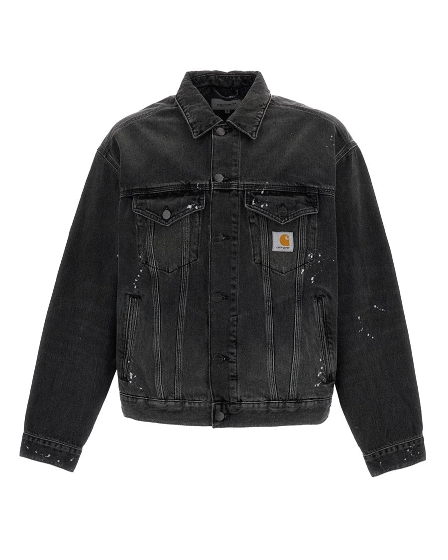 Carhartt Wip Black Helston Destroy Wash Denim Jacket