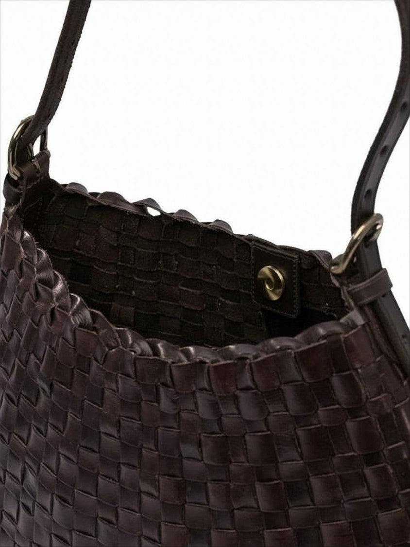 Dragon Diffusion Woven Calf Leather Shoulder Bag