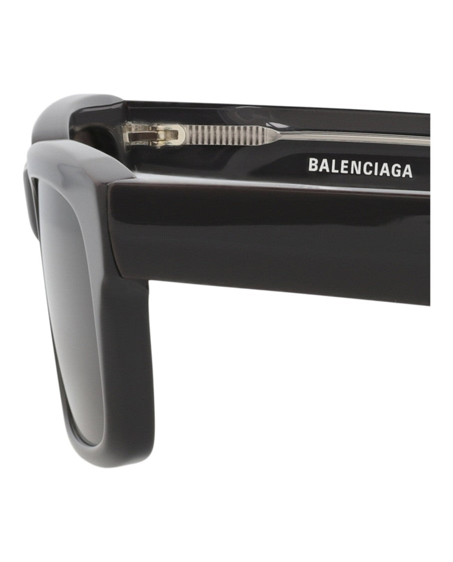 Balenciaga Square-Frame Recycled Acetate Sunglasses With Saddle Nose Bridge