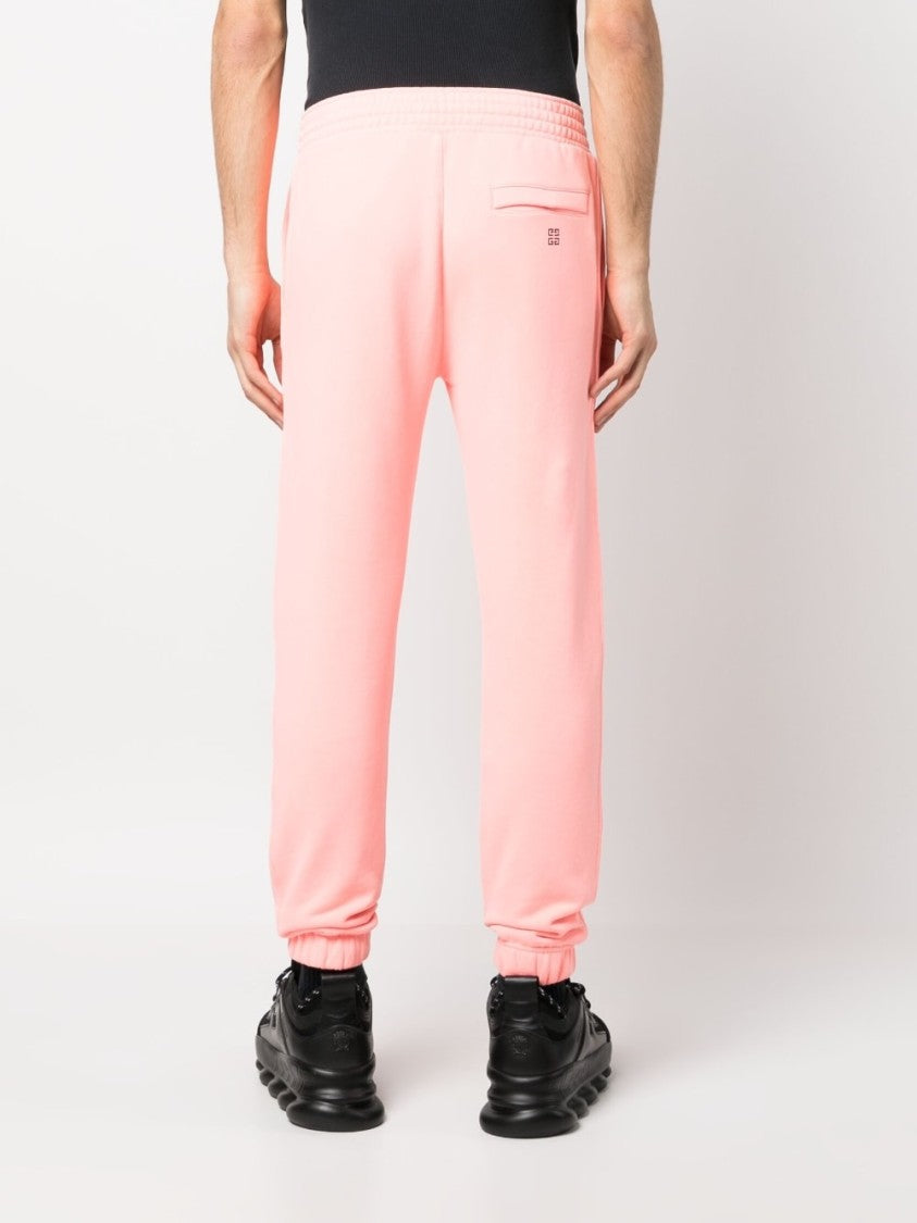 Givenchy Slim Cut Coral Pink Cotton Track Pants