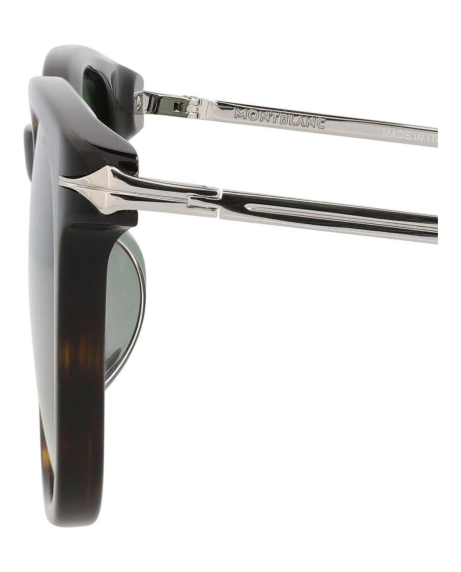 Montblanc Square-Frame Recycled Acetate Sunglasses With Metal Temples