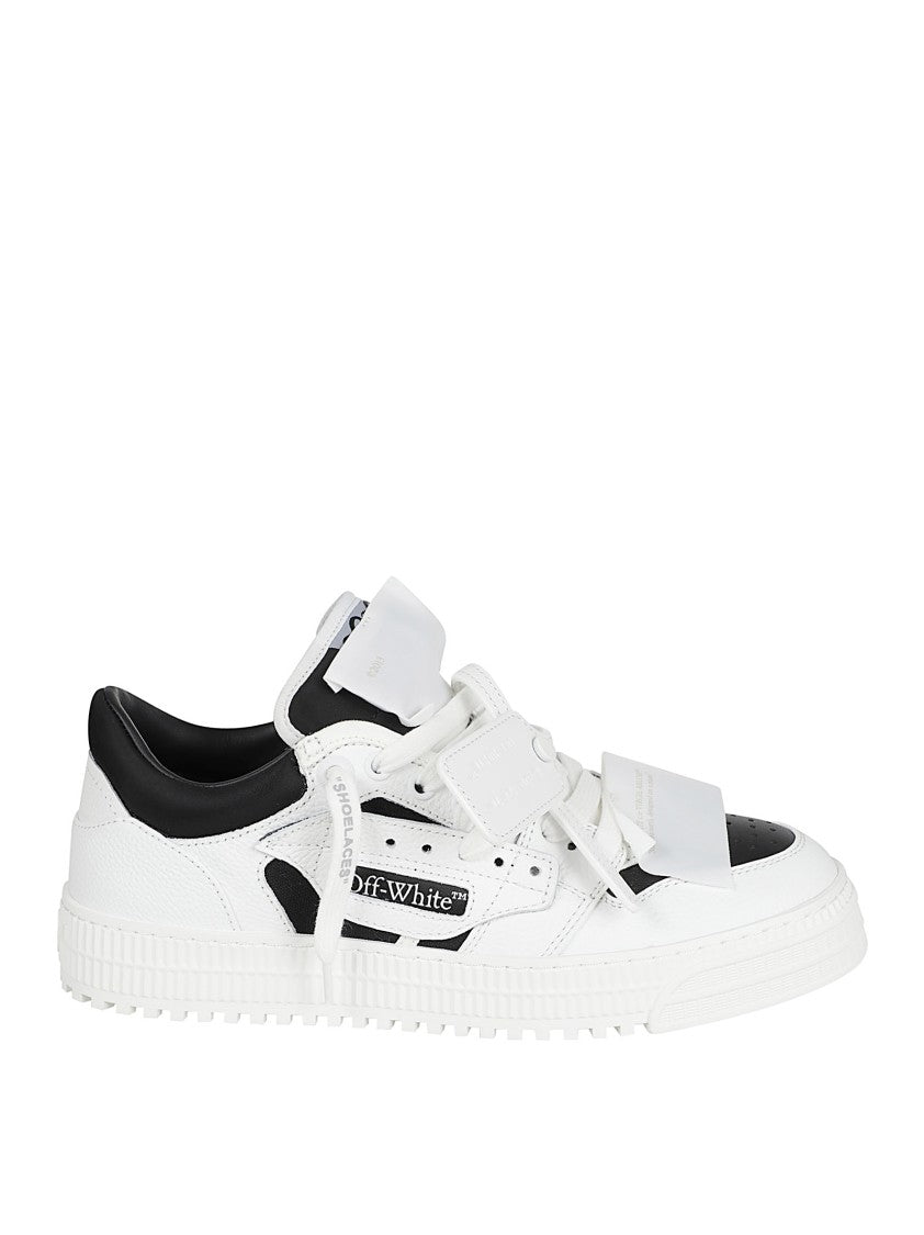 Off-White Layered Design Low-Top Sneakers With Textured Sole