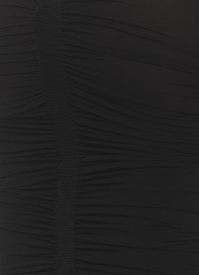 Wolford Midi Skirt With Side Drape And Textured Detail