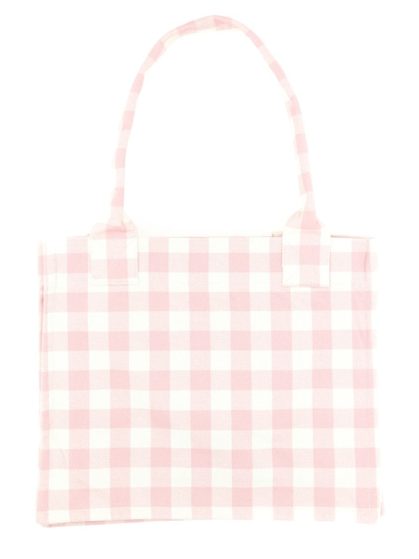 Ganni "Vicky Check" Tote Bag Large