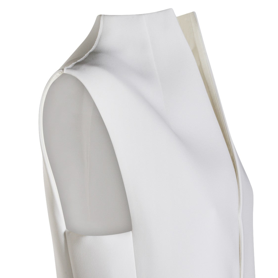 Khaite White Cut-Out Sleeveless Top