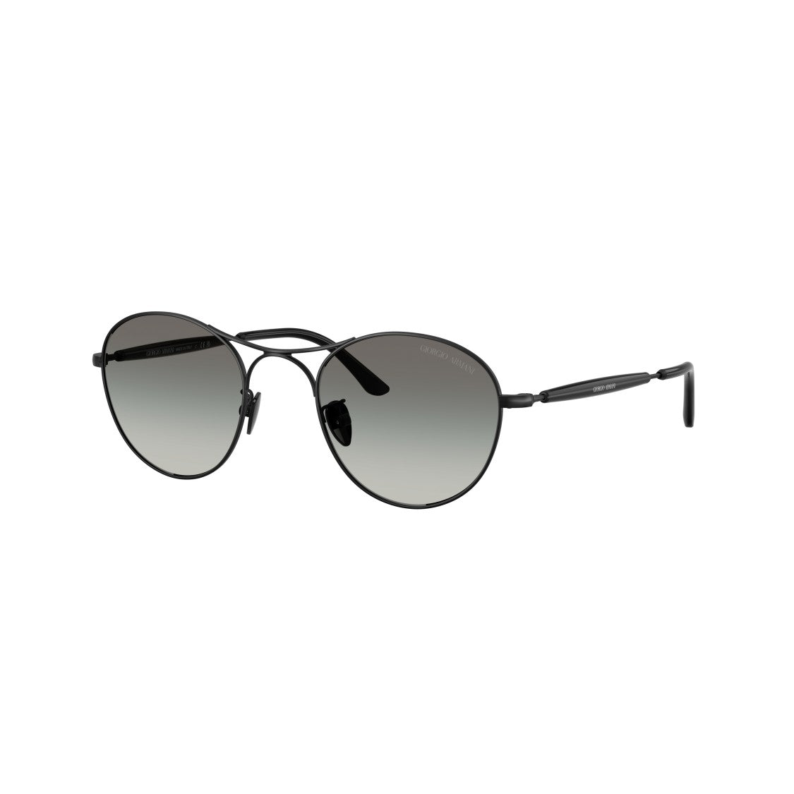 Giorgio Armani 0Ar6177 Round Gradient Lens Sunglasses With Double Bridge Design