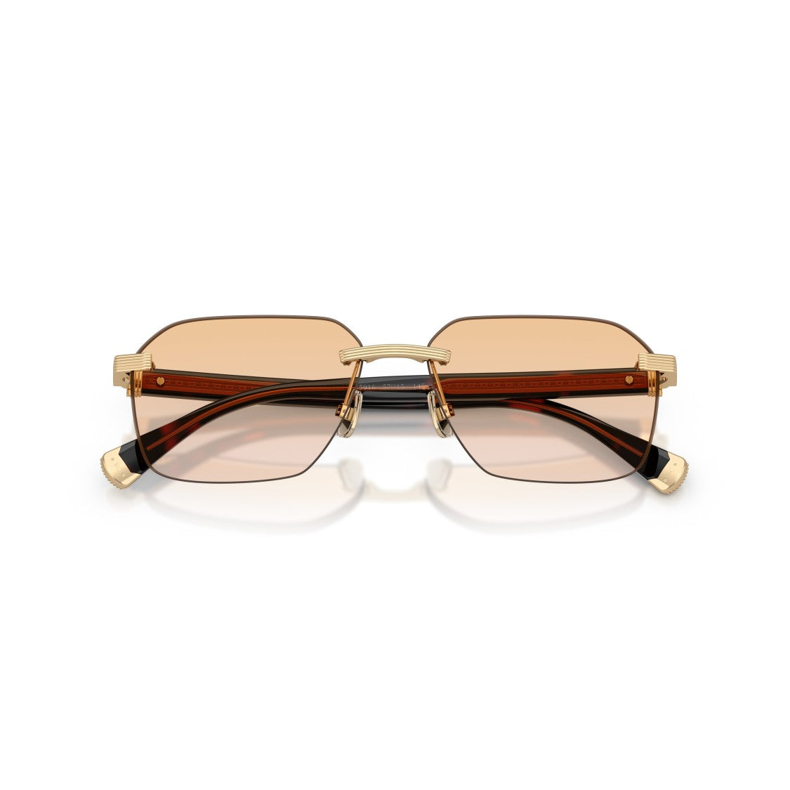 Brunello Cucinelli 0Bc1011t Titanium Sunglasses With Gold Finish And Gradient Lenses