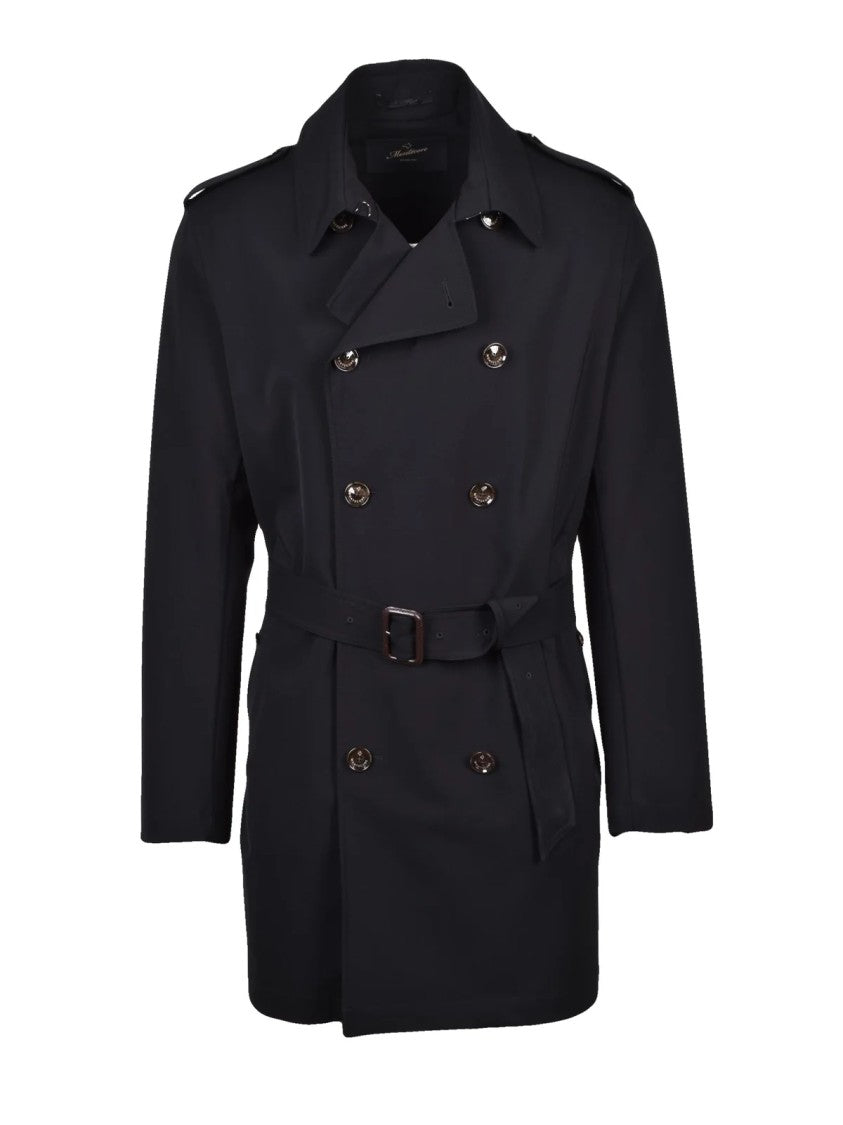 Montecore Double-Breasted Trench Coat - Black