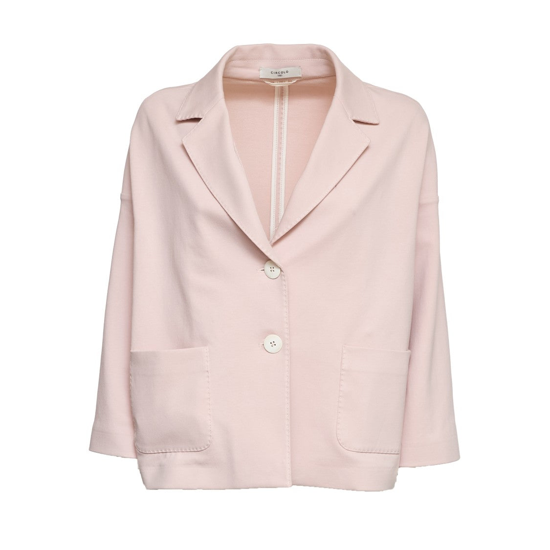 Circolo 1901 Boxy Lapel Fleece Single-Breasted Blazer
