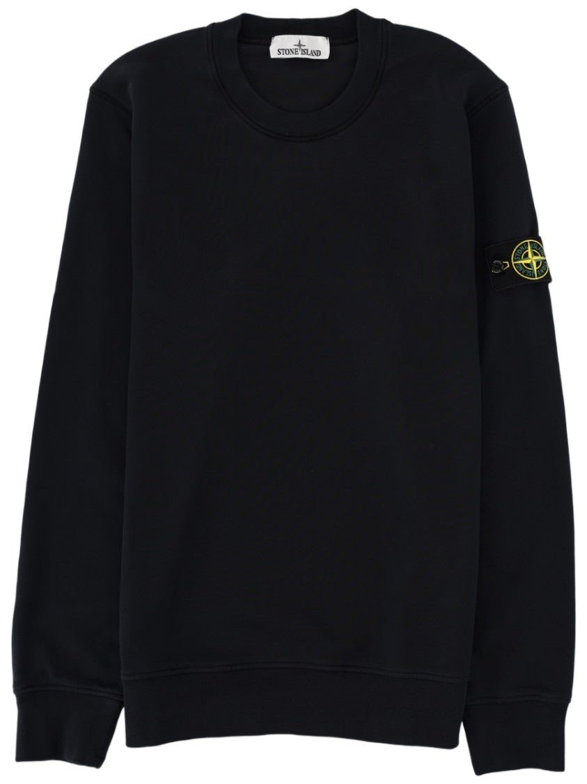 Stone Island Crewneck Patch Logo Cotton Sweatshirt