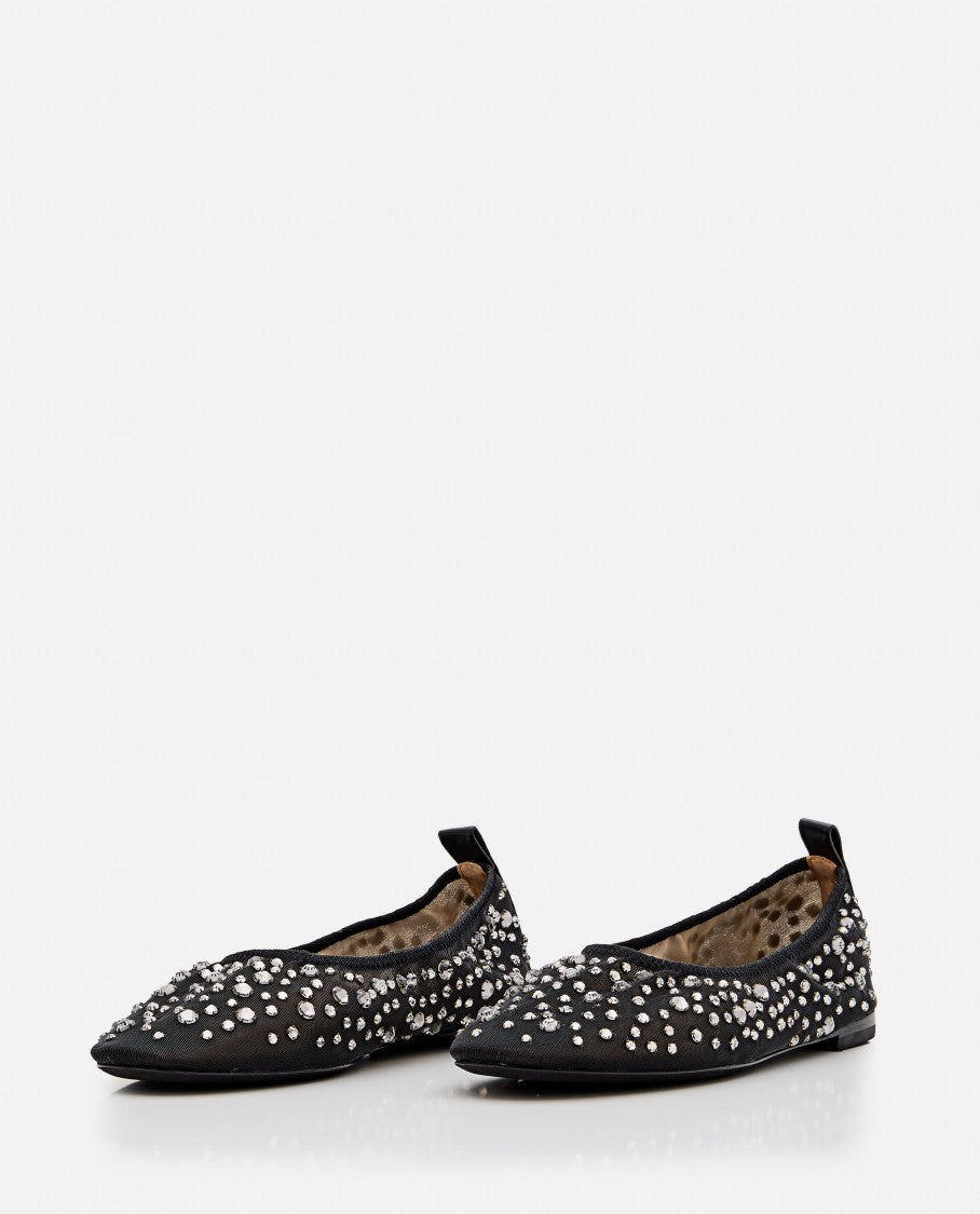 Tory Burch Crystal Embellishments Ballerina Flats