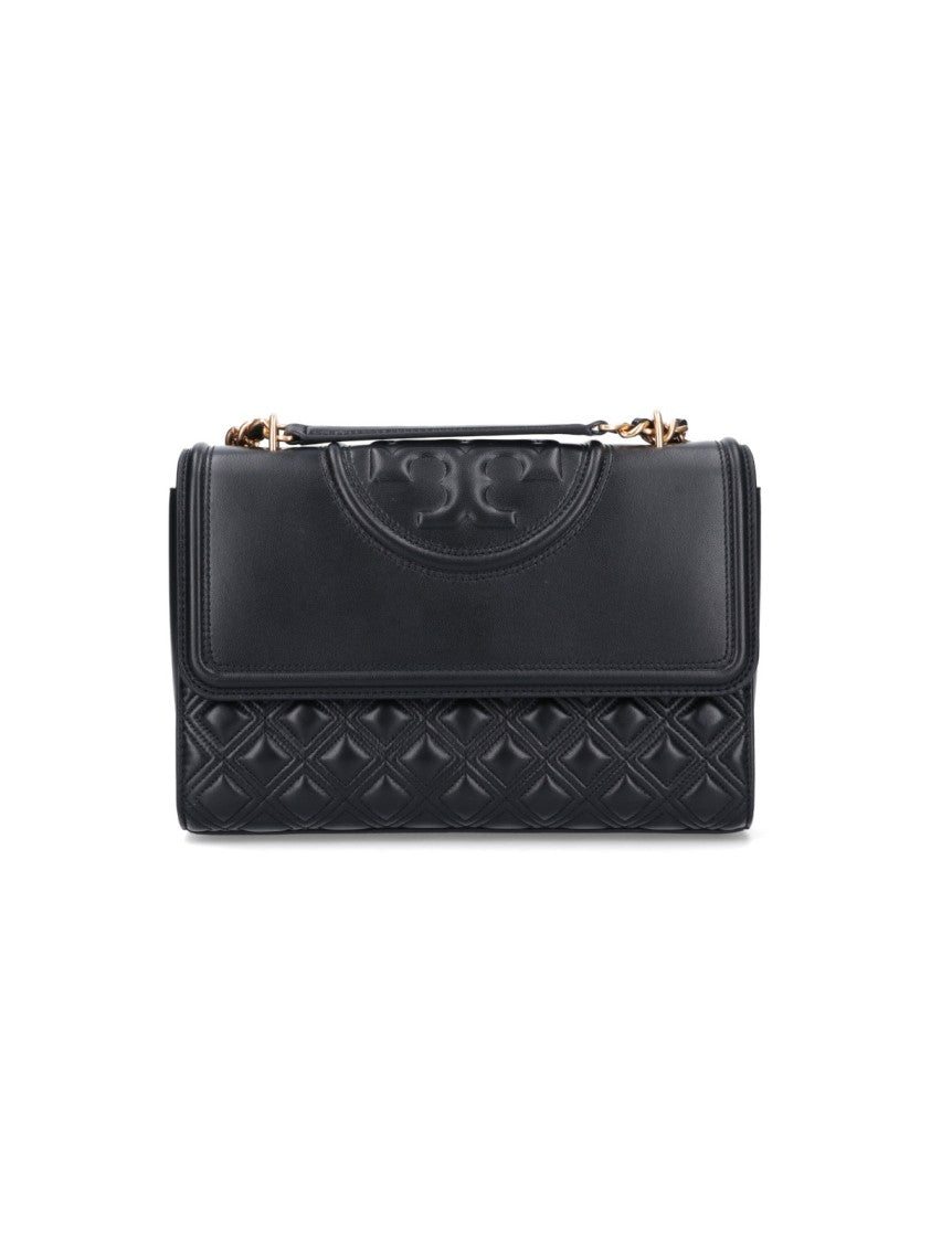 Tory Burch "Fleming" Convertible Crossbody Bag – Black