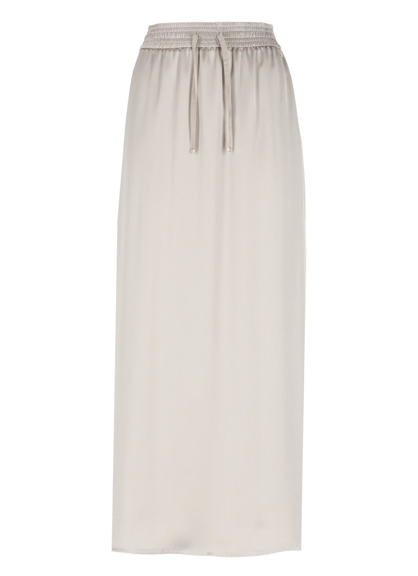 Herno Beige Skirt With Adjustable Drawstrings