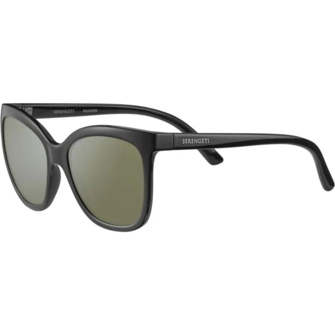 Serengeti Agata Bold Cat-Eye Sunglasses With Matte Black Finish
